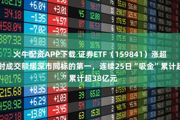 火牛配资APP下载 证券ETF（159841）涨超2%，实时成交额居深市同标的第一，连续25日“吸金”累计超38亿元