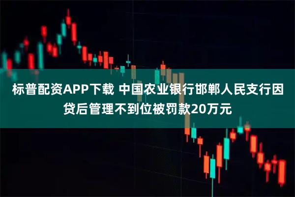 标普配资APP下载 中国农业银行邯郸人民支行因贷后管理不到位被罚款20万元